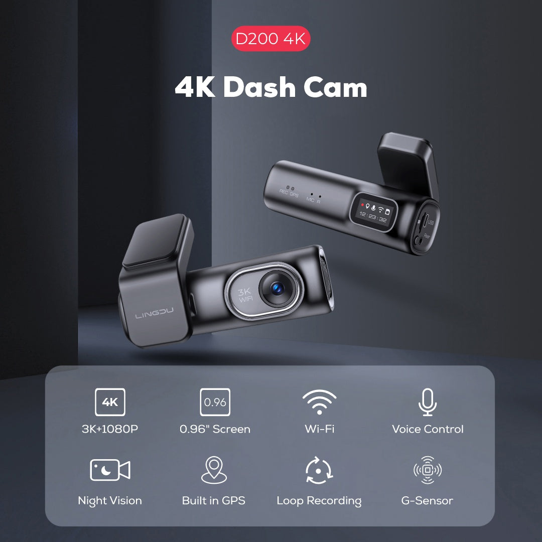Lingdu D200 4K Dash Cam